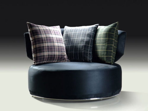 Divany 2014 New Design Modern Home Furniture Living Room Leisure Sofa Chair Fabric Round Sofa Chair (D-35)