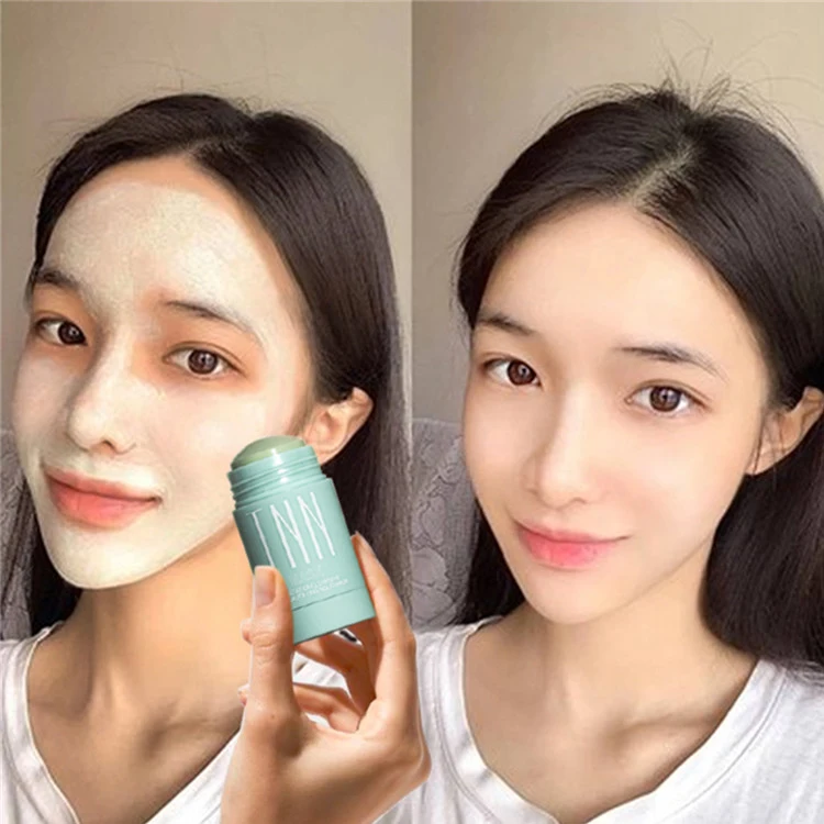 Hot Sale Green Tea Natural Clay Mask Deep Moisturizing Mud Stick for Skin Facial Care