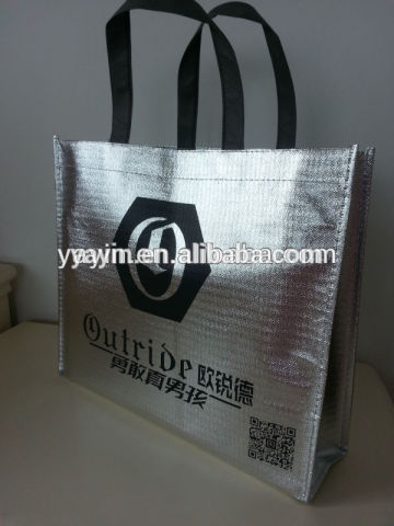 High quality silver non woven tote bag