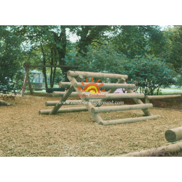 Kids Climb Wood Playhouse Struct Climbing Structures