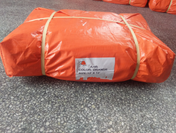 Orange color PE tarpaulin for covering