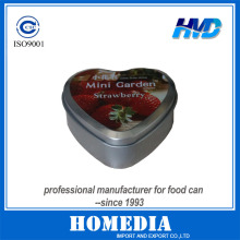 Empty tin can for candy