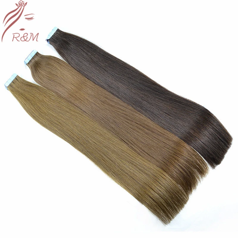 Qingdao Hair Factory 100% European Hair Remy Human Hair Tape Hair Extension