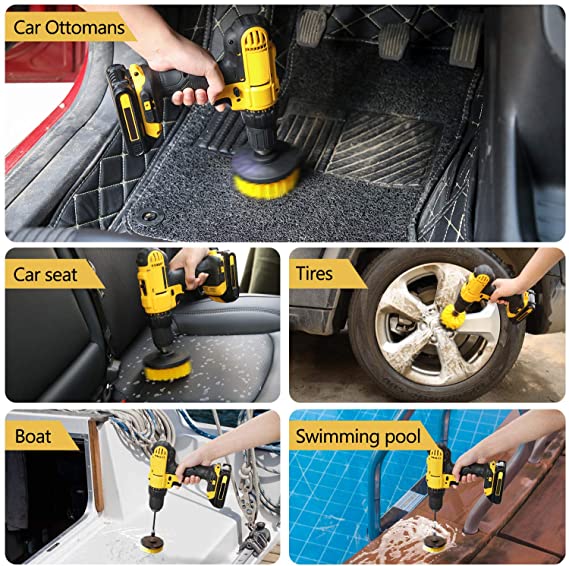 Electric Drill Car Brushes Cleaning Polishing Pad Brush For Screwdriver Carpet Brushes Car Wheel Rim Cleaning Tools