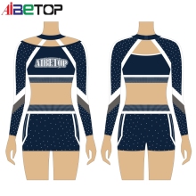 Custom Navy Blue Cheer Uniforms for Performance