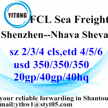 Shenzhen Sea Freight Shipping Services to Nhava Sheva