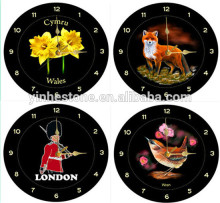 Eco-friendly slate wall clock with different images