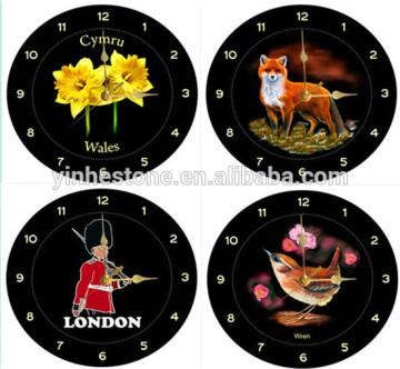 Eco-friendly slate wall clock with different images