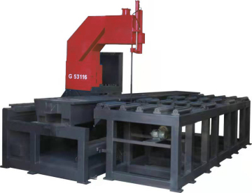 Vertical metal cutting band sawing machine
