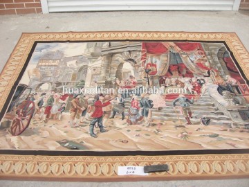 Nice! hand knoted 100%wool French Aubusson tapestry