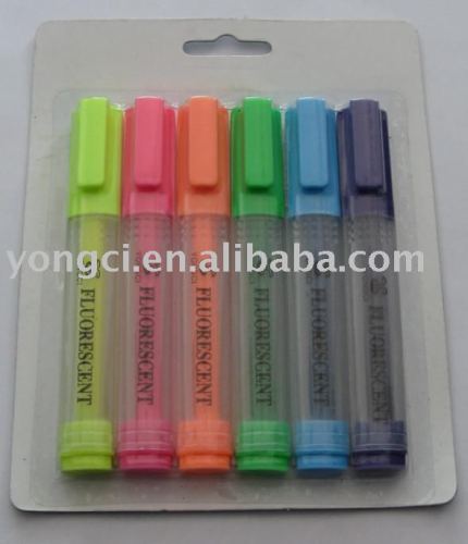 Transparent barrel Fluorescent marker