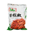 Crispy chili dry fried snack individually packaged
