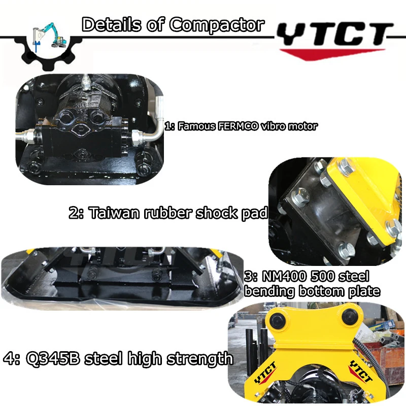 Ytct Hot Sale Hydraulic Compactor for Excavator in China