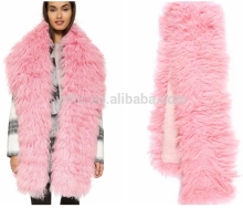 YR329 Long Genuine Mongolian Fur Scarves And Shawls/Tibet Lamb Fur Wedding Shawl