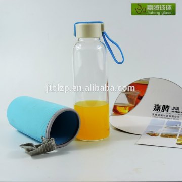 350ml Glass Water Bottle / Promotion custom glass tea drinking bottle