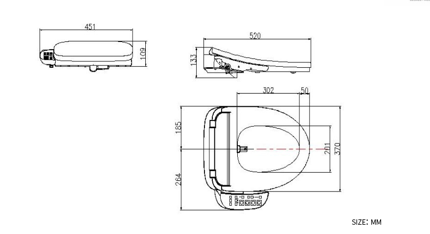 F1M525 IKAHE Electronic toilet seat, Intelligent seat cover wholeses price