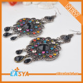 Nouveaux vêtements femme Antique boucles d'oreilles Chandelier argent