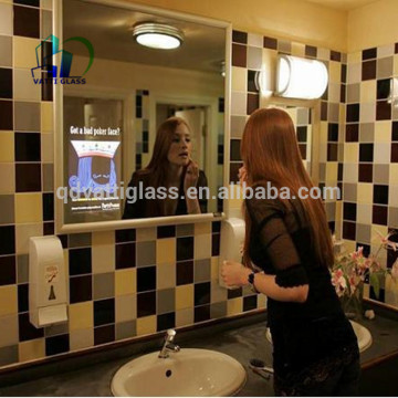 Bathroom advertising magic mirror frame smart mirror with motion sensor