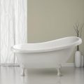 Luxus 59 Zoll Clawfoot Black freistehende Badewanne