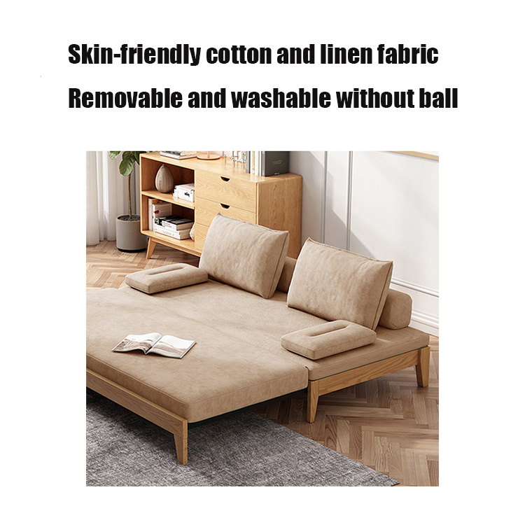 Multi-function Corner Fabric Single Ottoman Simplicity Multi-functional Folding Sofa Bed