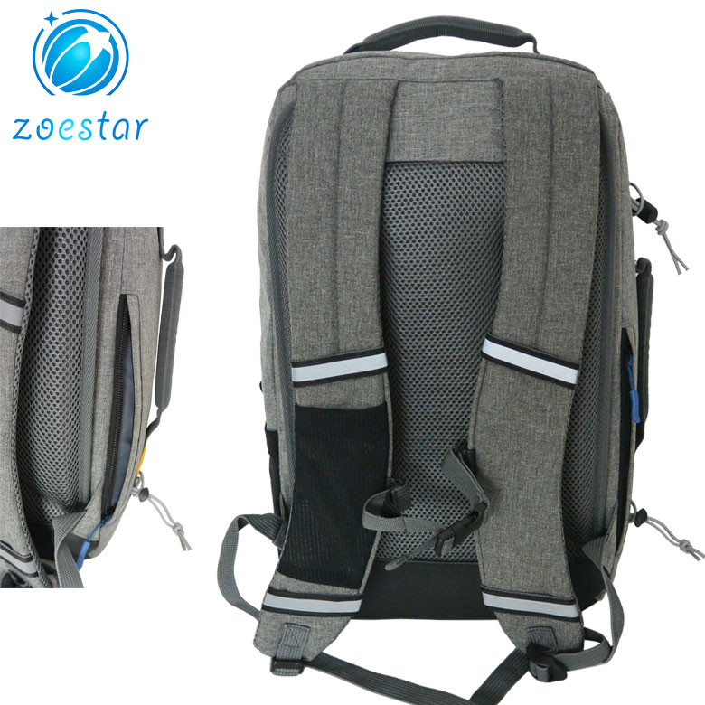 Full -functional Carry-on Laptop Backpack with Bottle Holder Hidden Pocket Reflective Straps