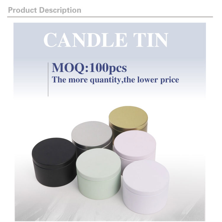 Wholesale Crafts Candle Packaging Tin Cans with Lids In Bulk 4oz 8oz metal Candles Jars