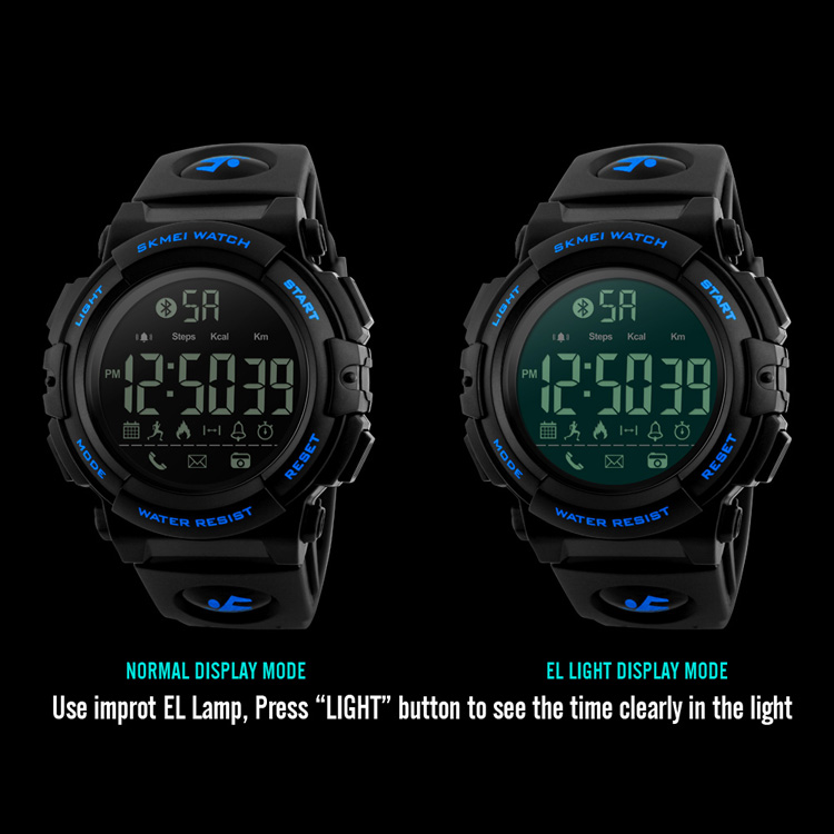 skmei 1303 50meters waterproof fast track pedometer smart watches men