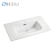 Rectangular Ceramic Washbasin for Luxury Hotels - Commercial White Cabinet Good Price Square Washbasin