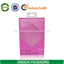 custom pink In-ear earphone packaging box