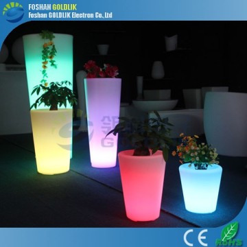 LED illuminated planters /FLOWER pot/plastic LED flower pot