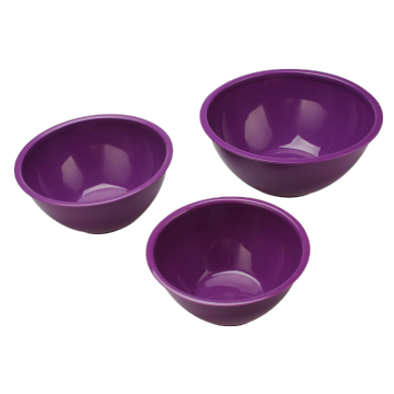 Purple Plastic Mixing Bowl Set