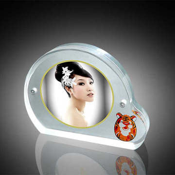 Round Magnetic Acrylic Picture Frames Block