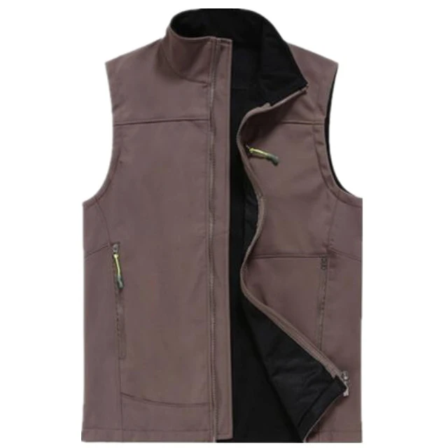 Wholesale Outdoor Spring and Winter Fleece Vest Men's Warm Windproof Sports Vest Sleeveless Jacket