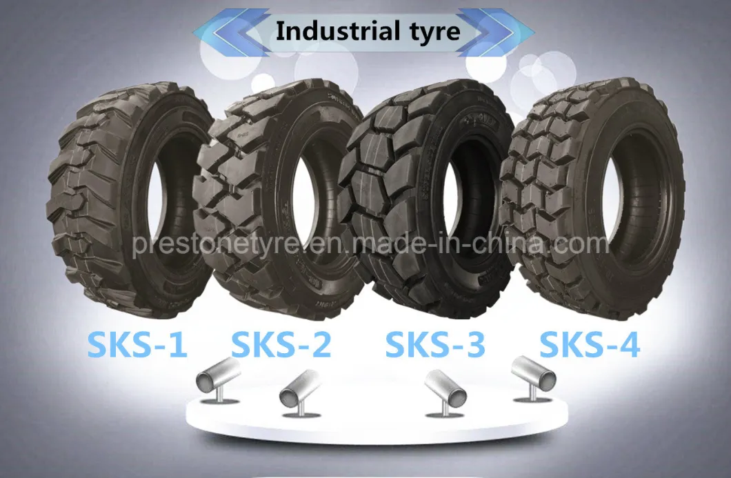 Prestone High Quality Sks-4 12-16.5 Industrial Skid Steer Loader Tire for 12pr 14pr