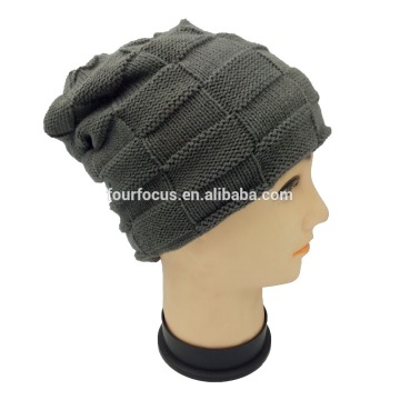 Custome design Slouchy baggy beanie hat winter warm slouchy beanie hat with fleece velvet lining