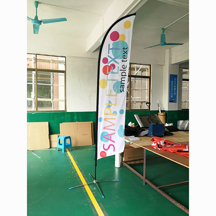 hot sale outdoor feather banner double side with flag pole