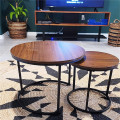 Wooden Set of 2 Nesting Coffee Table
