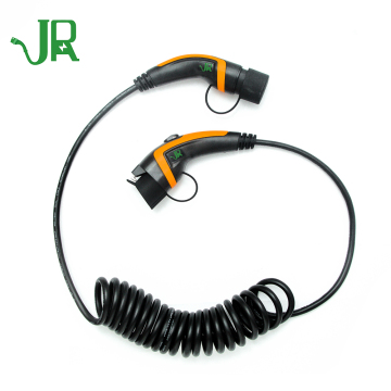 Type1 to type2 32A ev plug Spiral Cable