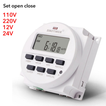 CN101A 12V 24V 110V 240V Digital LCD Power Timer Programmable Time Switch Alarm Clock Light Timer Switch Dropship