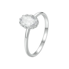 1 Carat Moissanite Ring S925 Sterling Silver Plated Platinum Jewelry for Women