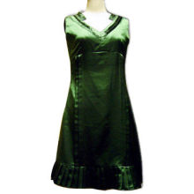 Casual Dresses, Sleeveless, 100% poly Hi-multi Charmeuse Satin Soli