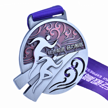 Design running race transparent color paint medal