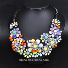 Factory Stock Fashion Chunky Necklace wholesale Multi color Resin statement choker necklaces MOQ 6pcs N00451