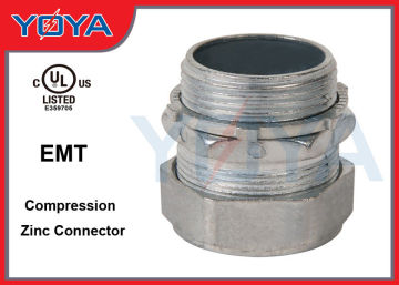 Compression Electrical Conduit Fittings Zinc Ul Listed Emt Connector
