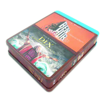 UK classical embossed dvd tin packaging tin box/case