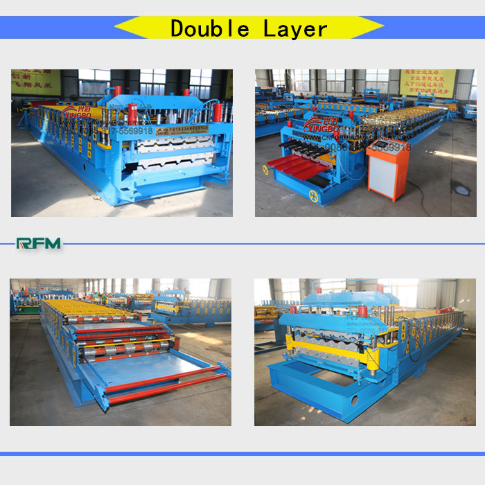 Hydraulic drive double layer steel sheet forming machinery