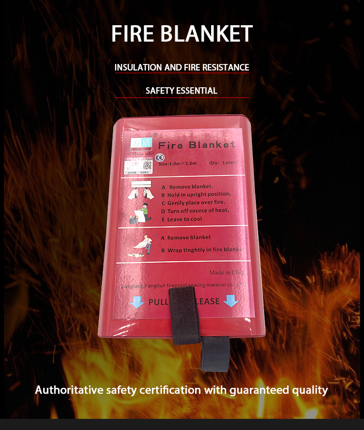 Standard Emergency Coated Material Waterproof Retardant Fire Blanket