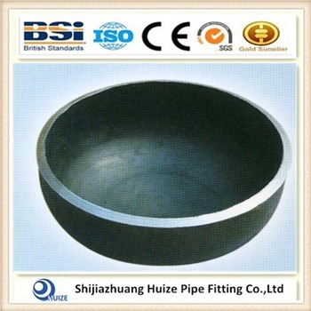 Butt welded pipe fitting end cap