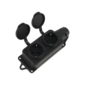 Black Double P6000 Series Socket