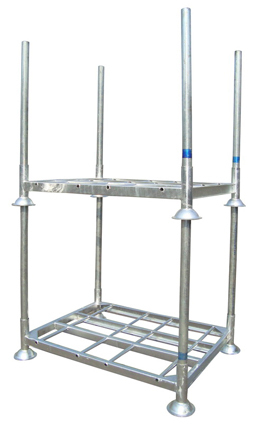 Industrial movable galvanized storage stackable steel racks